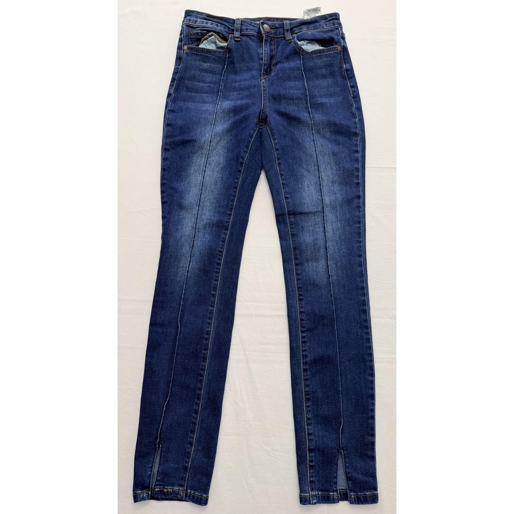 Joe's Jeans Straight Jeans Womens 14 Blue Med Wash Mid Rise Seamed 34x29 Denim